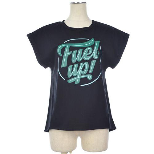 FUELUP ロゴ プリント フレンチスリーブ Ｔシャツ カットソー