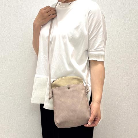 洗い帆布×カラー合皮 ショルダー 全3カラー