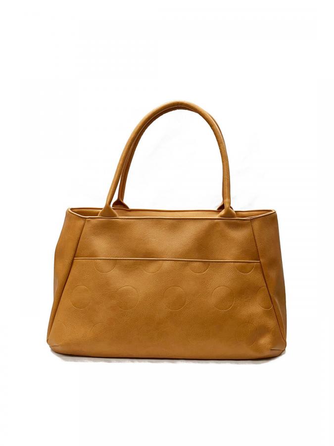 ツイントートバック ウールドット （ドットカラー合皮 舟型トート  