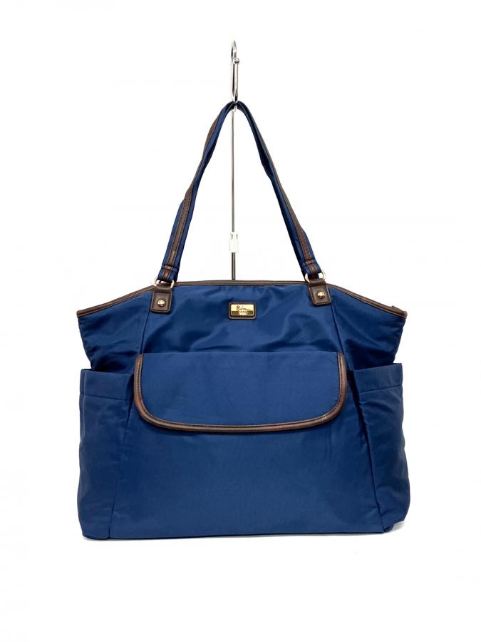 LONGCHAMP ボストンバッグ 青 ナイロン 旅行用 ポーチ付き LONGCHAMP ロンシャン ボストンバッグ ブルー 青 ボックス